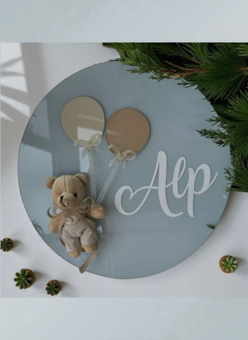 Pleksi balonlu ayıcıklı Kapı süsü