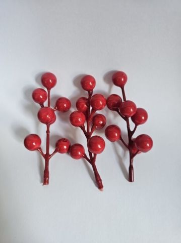 10 demet 7 Toplu Stick Kırmızı Yılbaşı Dalı