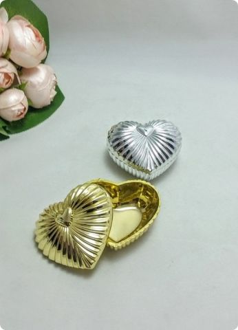 1 Paket Kalp Plastik Şekerlik Kutu