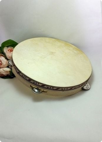 Ahşap Kenarları Desenli Tef / Def