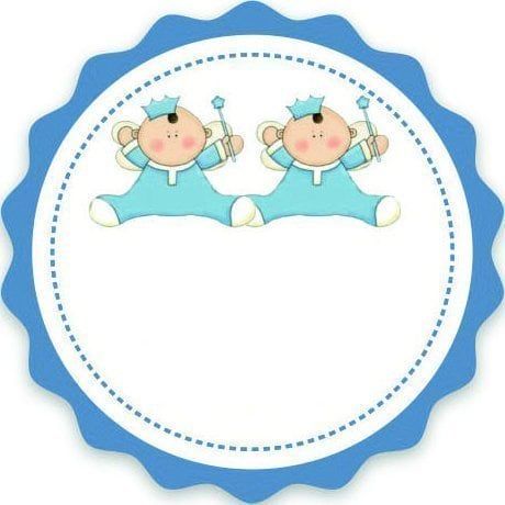 İkiz Bebek Yuvarlak etiket 1 Sayfa (54Adet)
