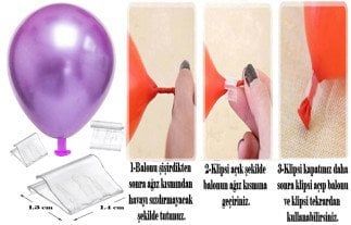 50 Lİ BALON BAĞLAMA KLİPSİ AÇILABİLEN