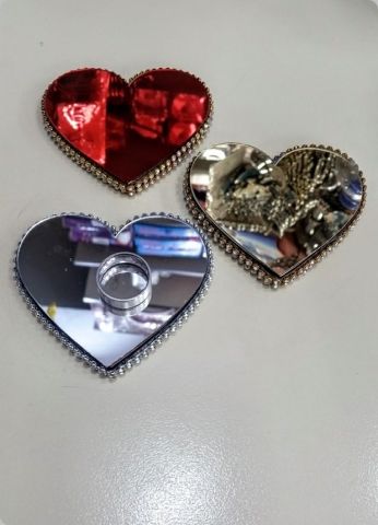 2 li Set Taşlı Kalp Yüzük Yükselticisi