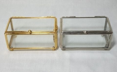 15*10*7cm Metal Kenarlı Kapaklı Küçük dikdörtgen kutu