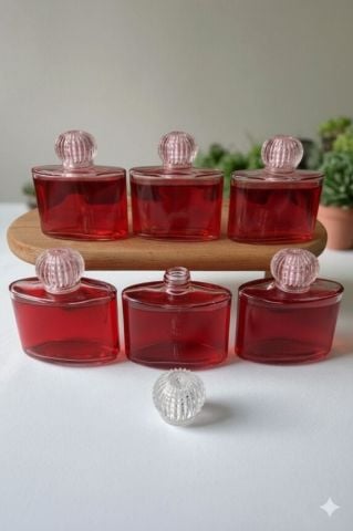 Cam 50 cc Yassı Şişe (Tane ile)