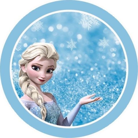 Elsa Bebek Yuvarlak etiket 1 Sayfa (54Adet)