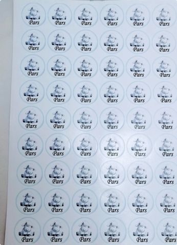 Kuzu Bebek Yuvarlak etiket 1 Sayfa (54Adet)
