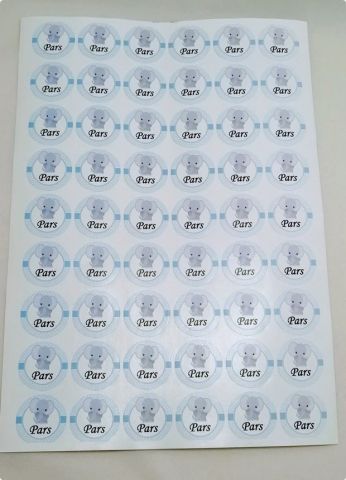 Filli Bebek Yuvarlak etiket 1 Sayfa (54Adet)
