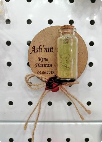50 li Süslü Ahşap İçi Kınalı Ahşap magnet