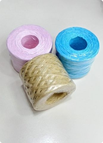 1 Cm Natural Şerit Rafya, Jüt, Hasır, Süsleme İpi 100 Metre