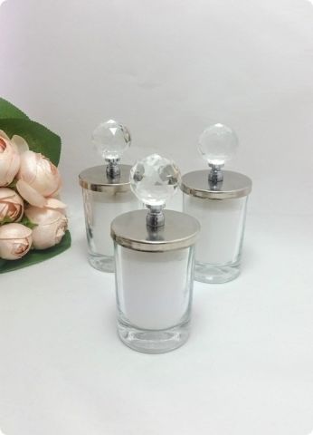 100 lu Kristal Tepelikli İçi Mumlu Şekerlik / Bardak Mum