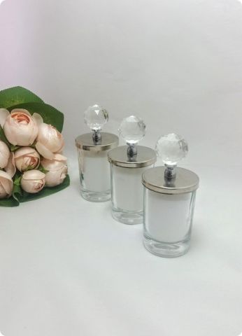100 lu Kristal Tepelikli İçi Mumlu Şekerlik / Bardak Mum