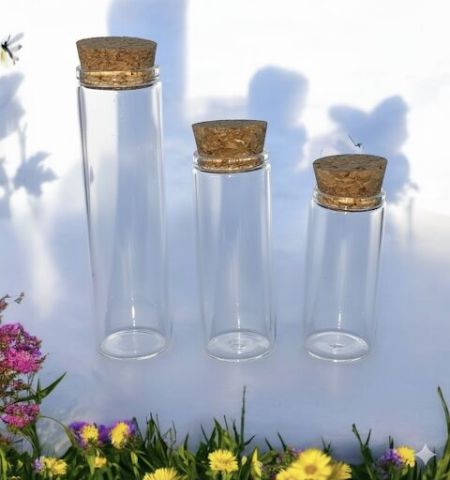 6 cm Mantar Tıpalı Cam Şişe