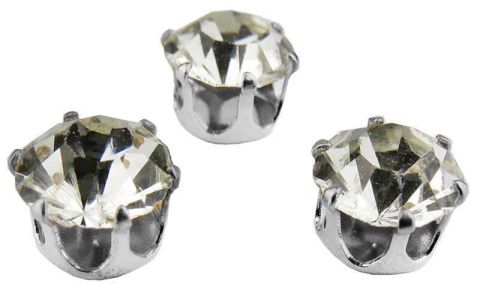50 Lİ PIRLANTA MOD SÜSLEME TAŞI GÜMÜŞ 10MM