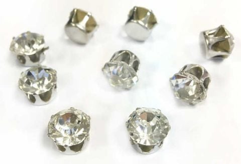 50 Lİ PIRLANTA MOD SÜSLEME TAŞI GÜMÜŞ 10MM