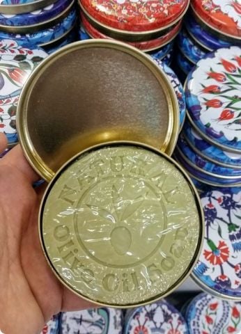 20 Li Yuvarlak Metal Kutulu Doğal Sabun