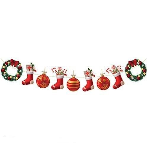 Yılbaşı Dekoratif Banner (Çelenk/Çorap)