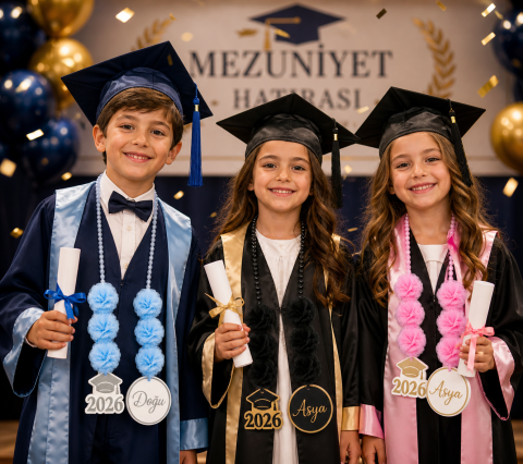 Kişiye özel mezuniyet boyun kuşağı