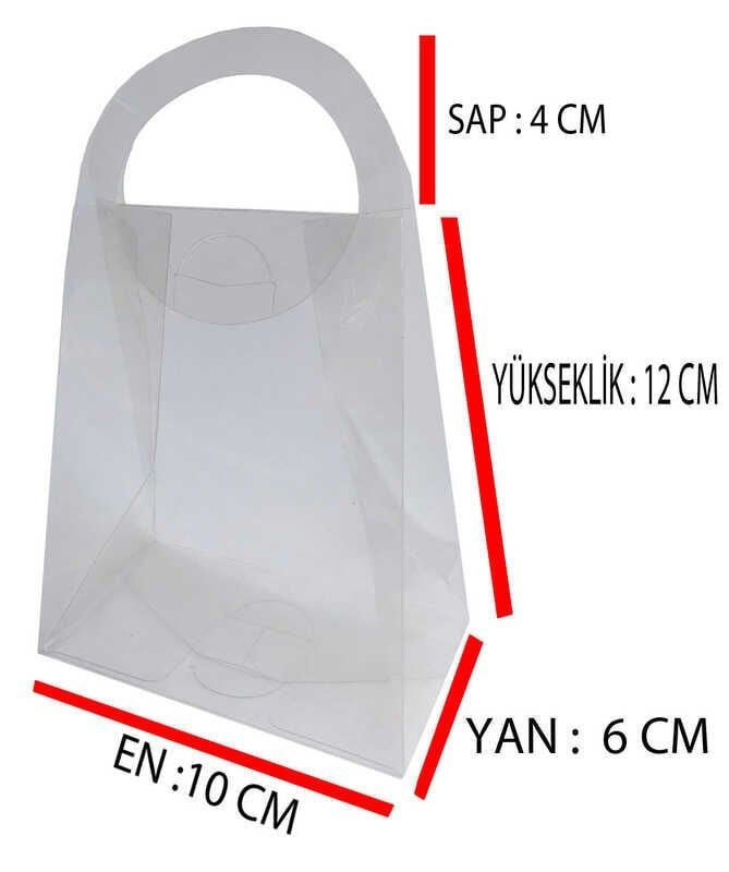 50 Lİ 10X12 CM ASETAT ÇANTA ŞİŞE VE HEDİYELİK KUTUSU