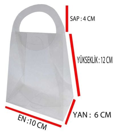 50 Lİ 10X12 CM ASETAT ÇANTA ŞİŞE VE HEDİYELİK KUTUSU
