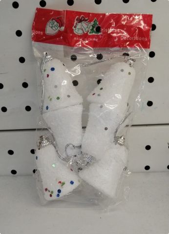 6 lı Strafor Karlı Çan Ağaç Süsü (6cm)