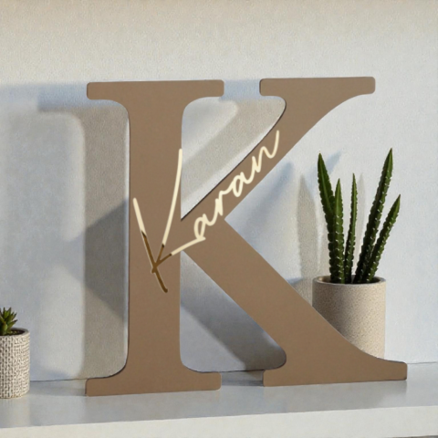 6mm İsme özel harf kapı süsü