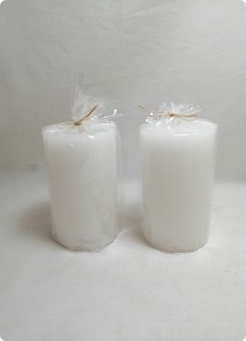 MUM SİLİNDİR BÜYÜK 430 GR 7X12 CM BEYAZ