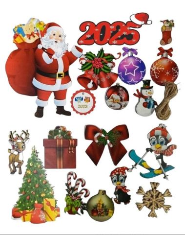 18 Adet Yılbaşı Ağacı Süsü Seti