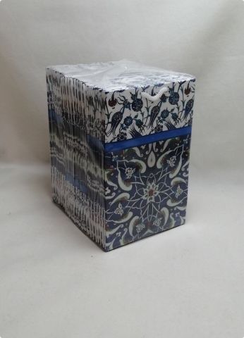 25 Li 11x17 Cm Çini Desenli Karton Çanta Poşet