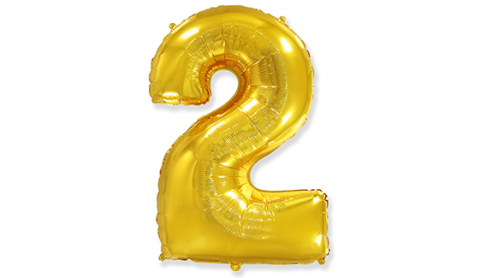 32 İNC FOLYO BALON RAKAM 2 ALTIN / GOLD