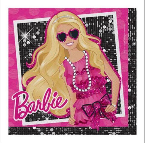 16 Lı Barbie / Barbi  Klasik Kağıt Peçete