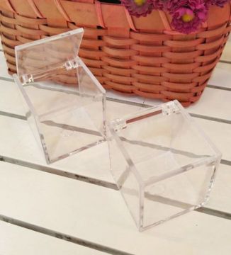 6x6x6 cm Mika Küp Kutu Nikah Şekeri Objesi (büyük boy )