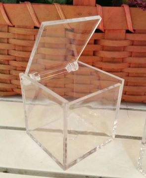 6x6x6 cm Mika Küp Kutu Nikah Şekeri Objesi (büyük boy )