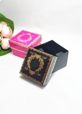 10 Lu (8x8x6 Cm) Baskılı Karton Kare Toptan Şeker Kutuları