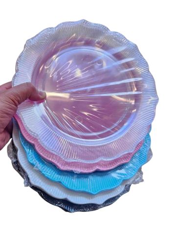 6 Li 26 Cm Renkli Mika Tabak