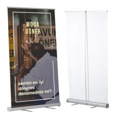 Roll Up Banner Reklam Standı 120x200 Alüminyum Fuar Standı