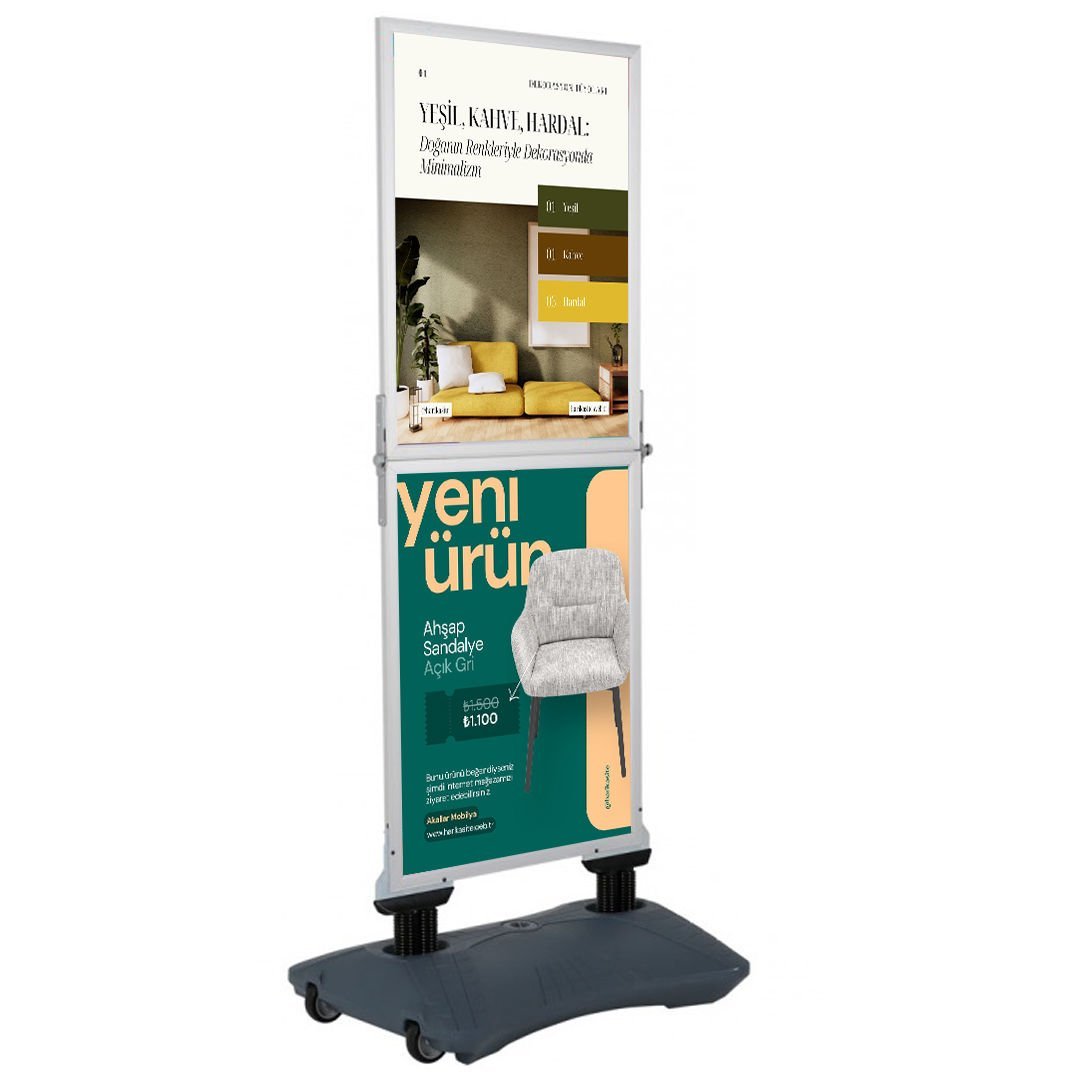 Gri Renk Helezon Su Tanklı Slim Yaylı Pano Çift Katlı Slim Windpro