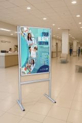 Alüminyum Ayaklı Poster ve Reklam Panosu  A1/B1/B2, Açılır Kapak (İnfo Pano)