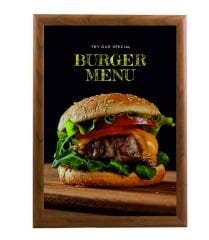 25 mm Ahşap Görünümlü Alüminyum Poster Çerçeve Gönye Köşe