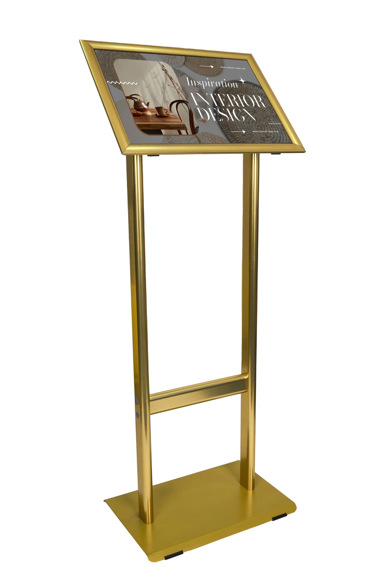 Gold Çift Ayaklı Reklam ve Menü Panosu(Yatay)