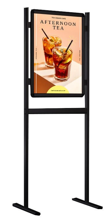 Alüminyum Ayaklı Siyah Poster Pano (İnfo Pano)