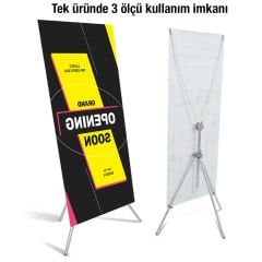 X Banner Reklam Standı 80x180 Alüminyum Fuar Standı
