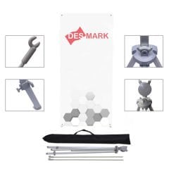 X Banner Reklam Standı 60x180 Alüminyum Fuar Standı