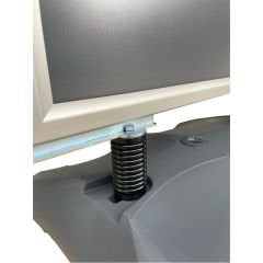 Gri Renk Helezon Su Tanklı Reklam ve Kaldırım Panosu Kapı Önü Panosu