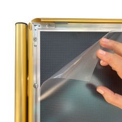 Gold Alüminyum Ayaklı Poster ve Reklam Panosu – A1/B1/B2, Açılır Kapak (İnfo Pano)