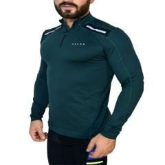 Falke Ergonomic Mountain Outdoor Running Kışlık Haki Termal Tişört