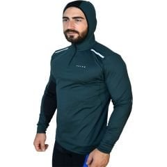 Falke Ergonomic Mountain Outdoor Kapşonlu Kışlık Haki Termal Tişört