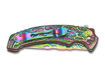 Böker Magnum Rainbow Flaming Skull Çakı