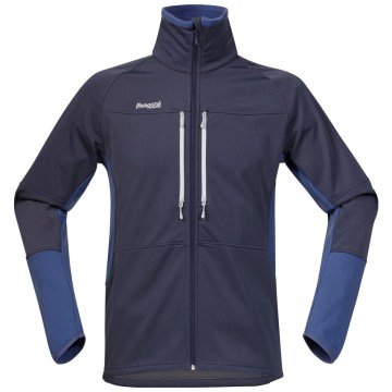 Bergans Visbretind Softshell Outdoor Full Zip Teknik Erkek Polar Ceket Navy