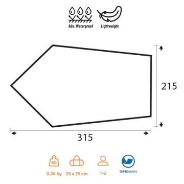 Trimm Trace One 215x315 Outdoor Tarp - Yeşil